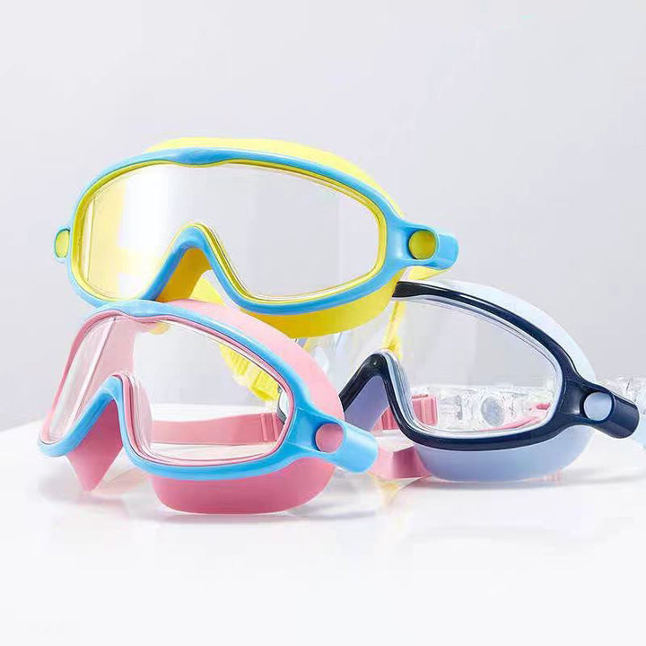Children's Swimming Goggles HD Waterproof Anti-fog Large Frame Swimming Goggles