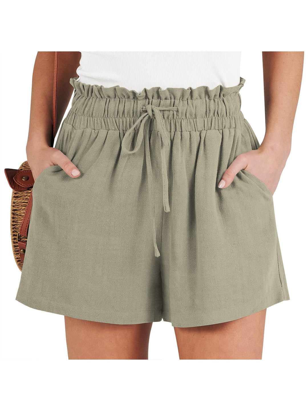 Solid-color Loose-fitting Casual Fashionable Shorts