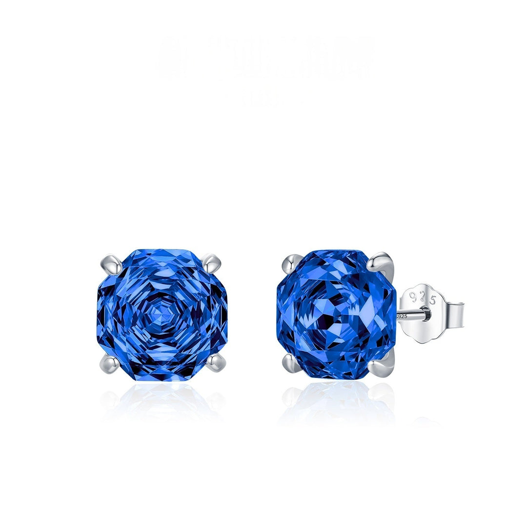 Basic Rose-cut Sparkling Diamond Stud Earrings Unisex Accessory