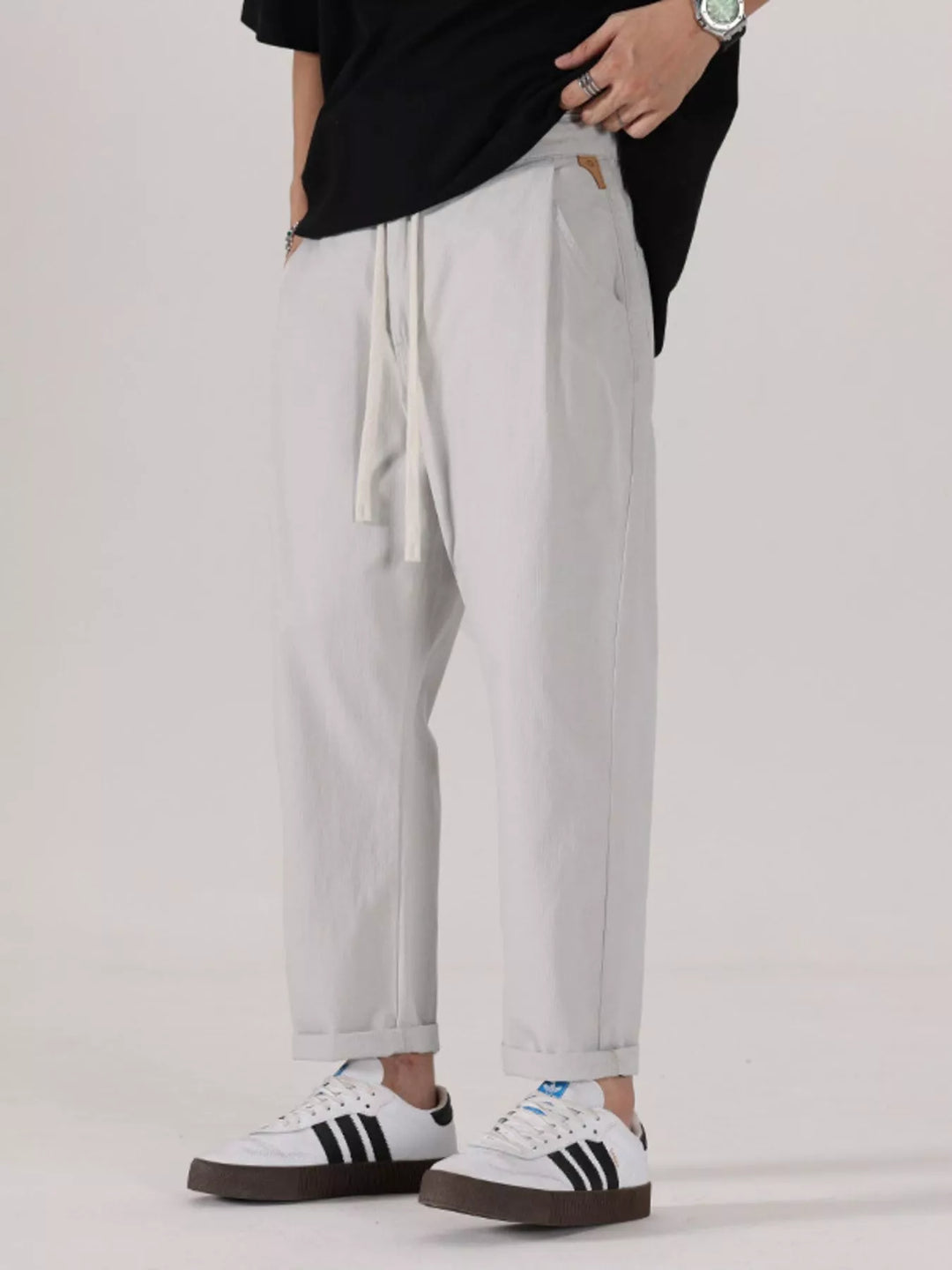 Men's Full Size Drawstring Wide Leg Pants Plus Size