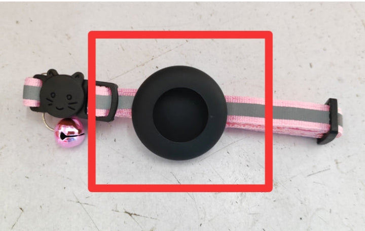 Airtag Pet Collar With Bell Reflective Adjustable Anti-lost Cat Dog Collar
