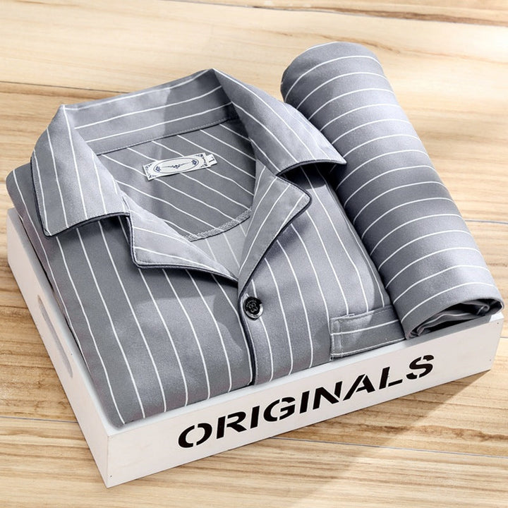 Pajamas Men's Spring And Autumn Long-sleeved Homewear Suit