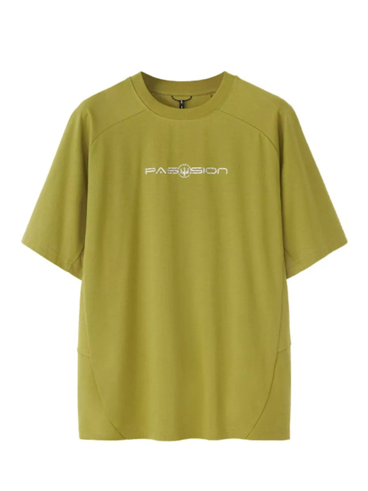 Men's Letter Round Neck Half Sleeve T-Shirt