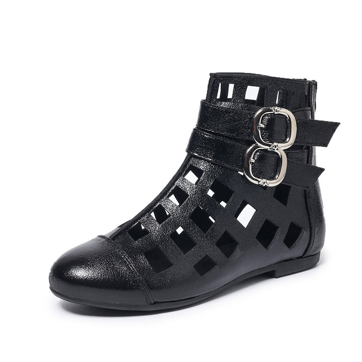 Round Toe Cutout Boots