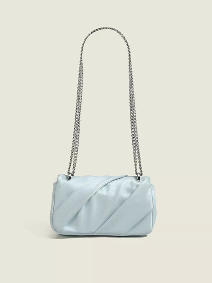 Ruched Flap Crossbody Bag