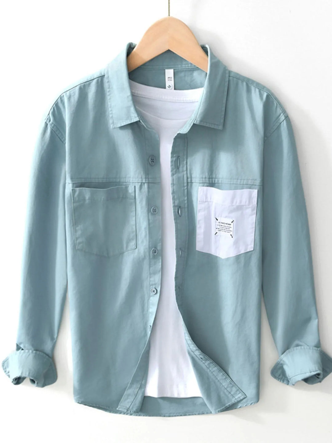 Men's Plus Size Button Up Long Sleeve Shirt
