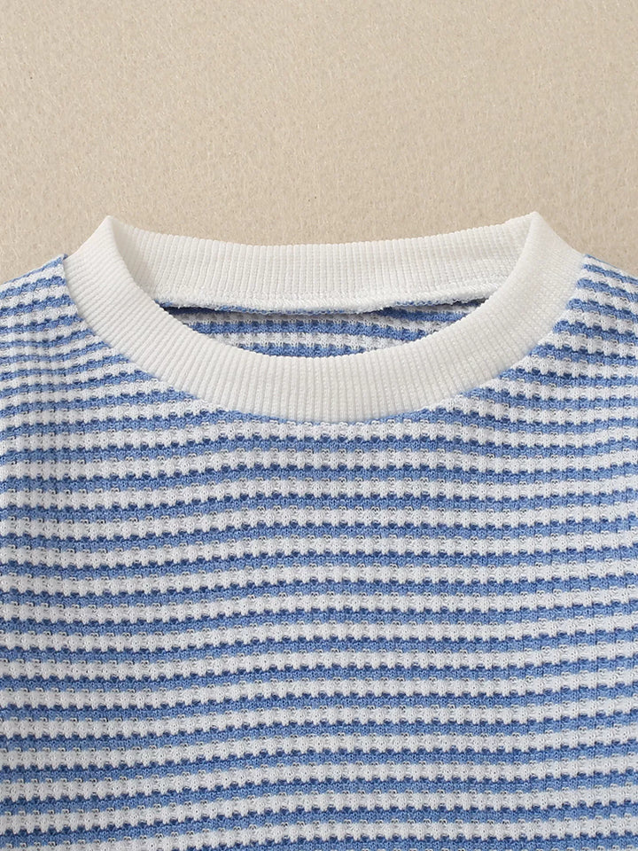 Children's Striped Long Sleeve Top and Pants Set