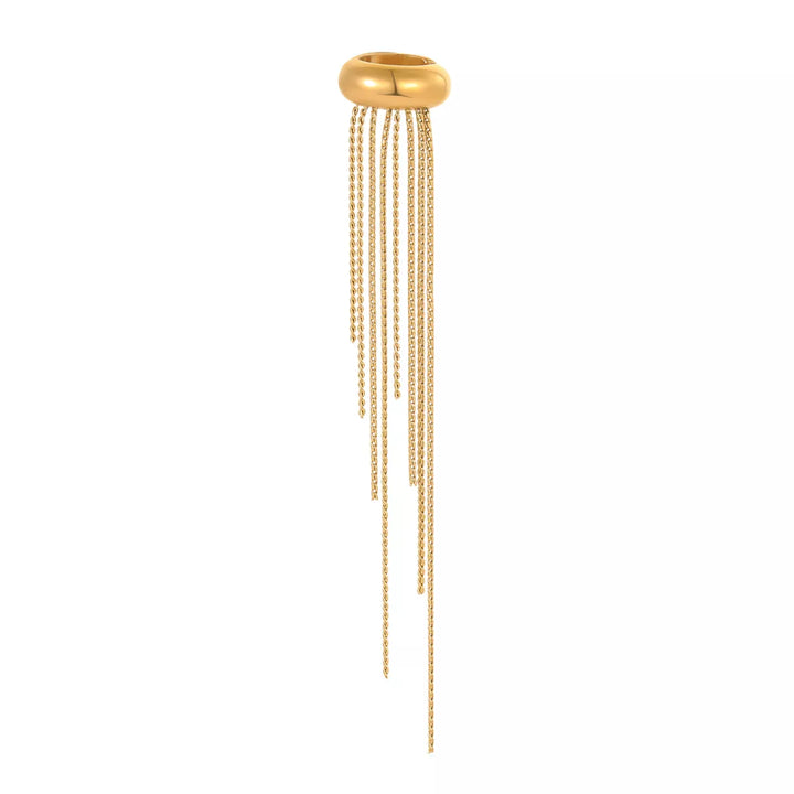 18K Gold-Plated Tassel Ear Cuff Earrings