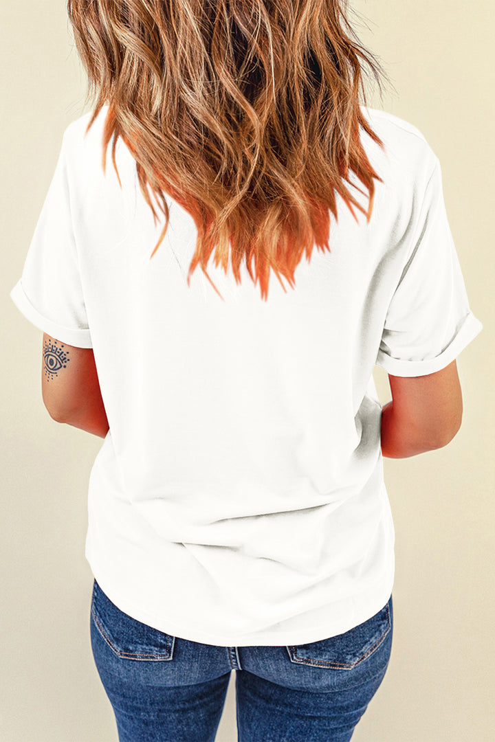 White Baseball Mama Patriotic Game Day Tee