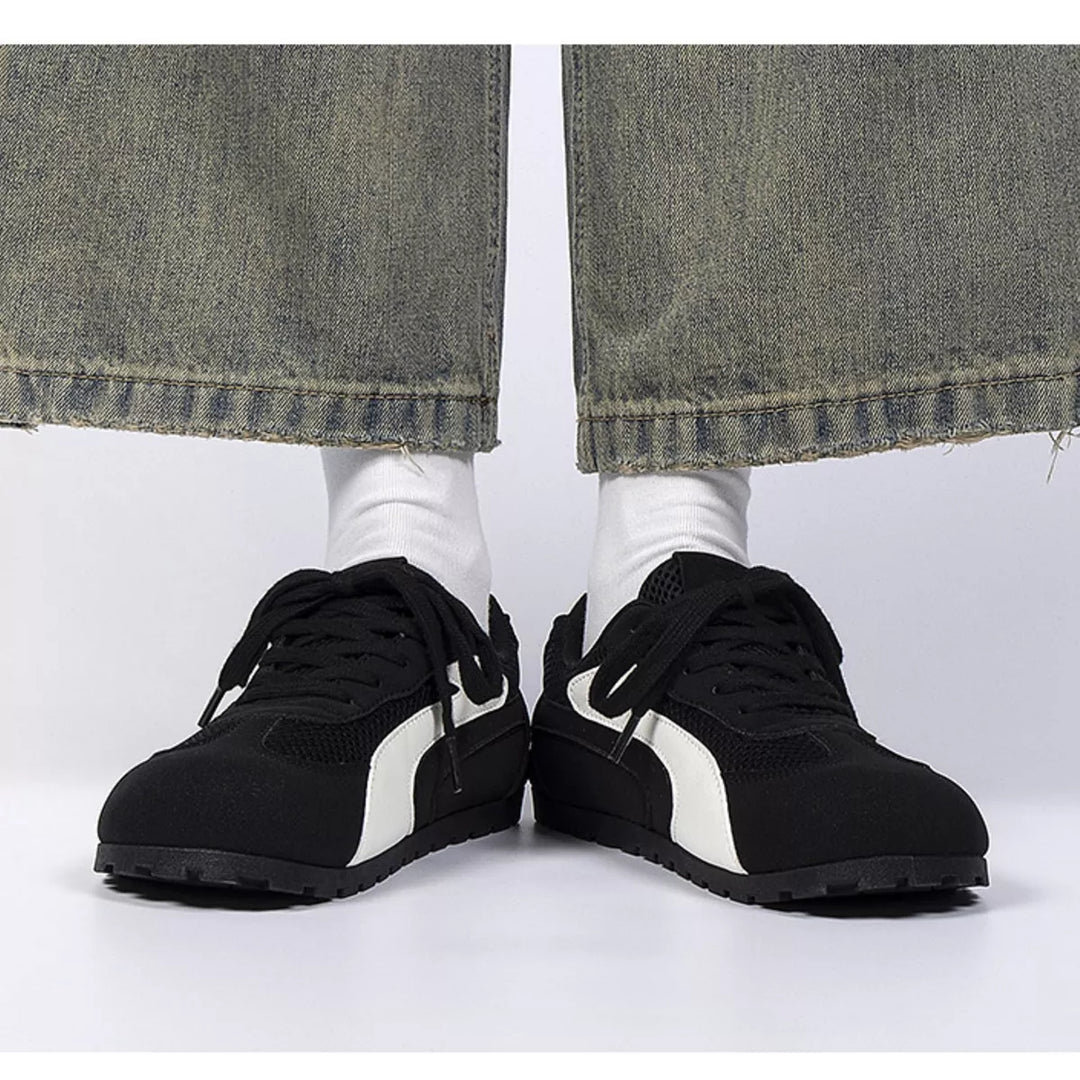 Contrast Lace Up Casual Sneakers