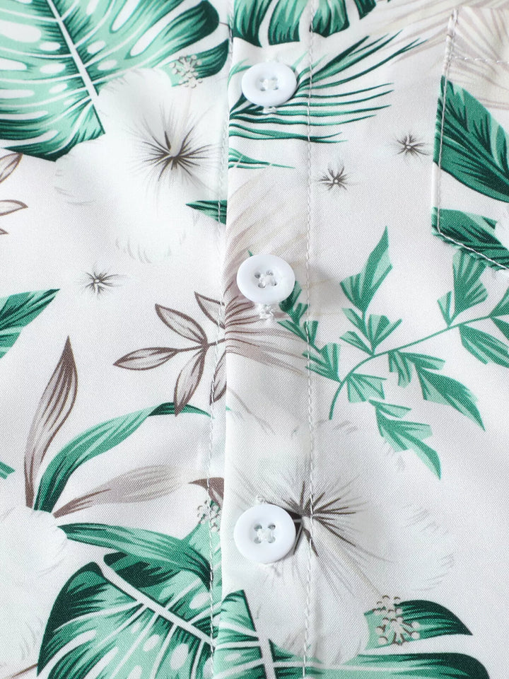 Children's Tropical Print Shirt and Shorts Set