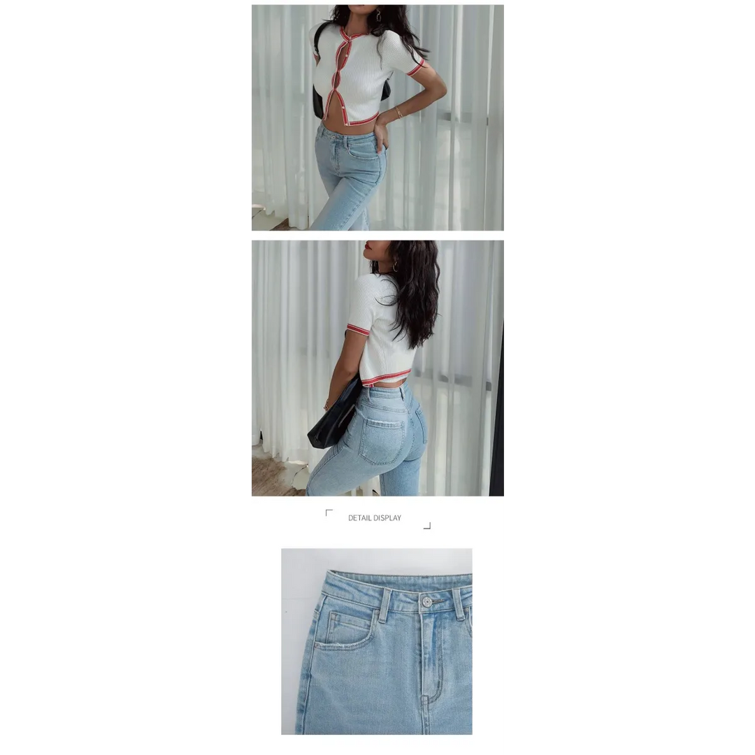 Flared High Waist Skinny Jeans