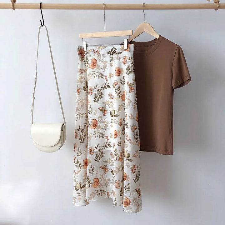 Floral Print Maxi Skirt