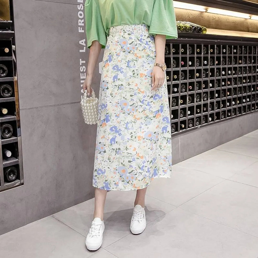 Floral Print Maxi Skirt
