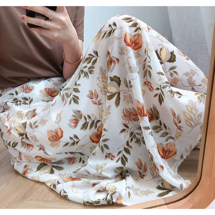 Floral Print Maxi Skirt