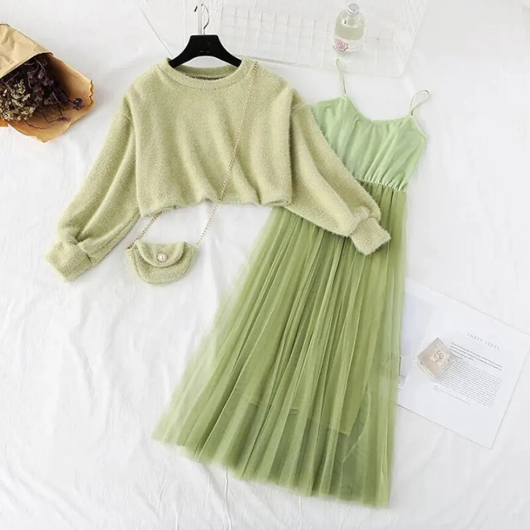 2 Piece Crop Top/Dress