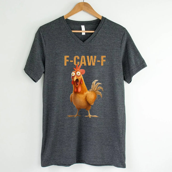 Funny F-Caw-F Rooster Unisex V-Neck T-Shirt