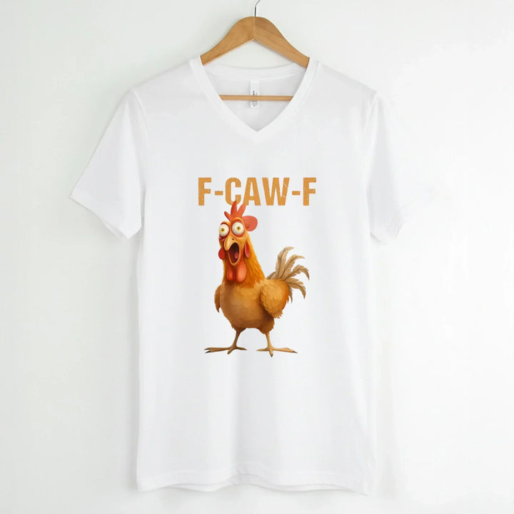 Funny F-Caw-F Rooster Unisex V-Neck T-Shirt