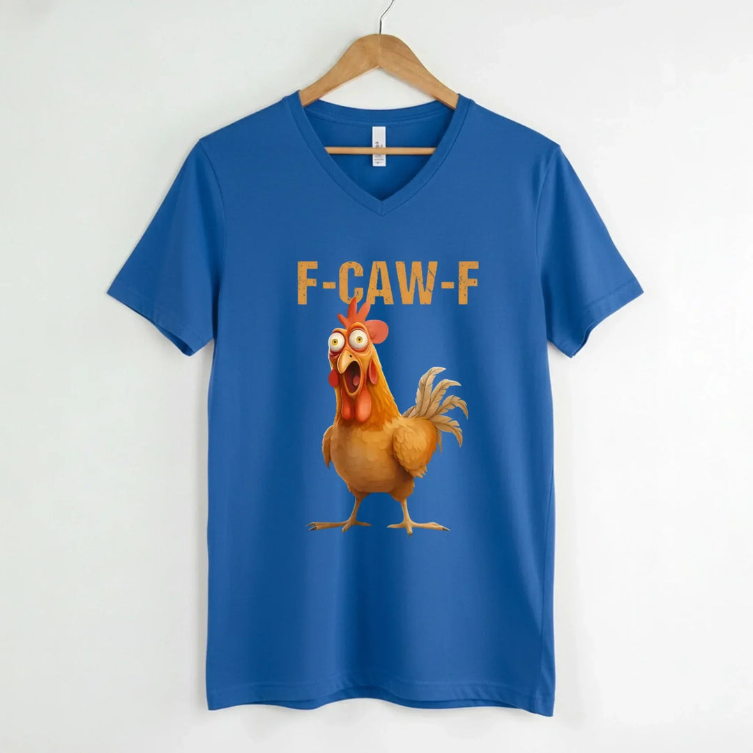 Funny F-Caw-F Rooster Unisex V-Neck T-Shirt