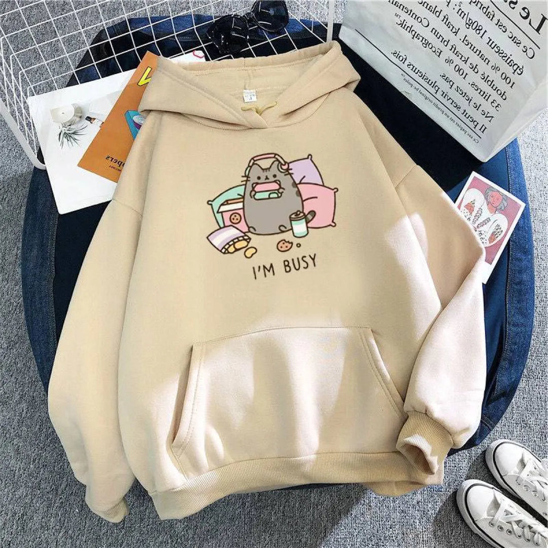 "I'm Busy" Gaming Cat Hoodie