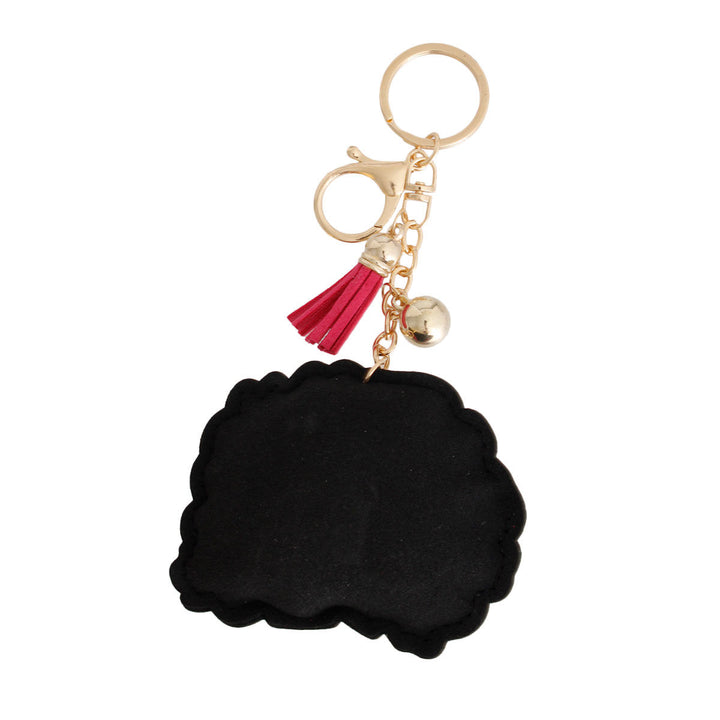 Keychain Melanin Poppin Afro Pink Purse Charm