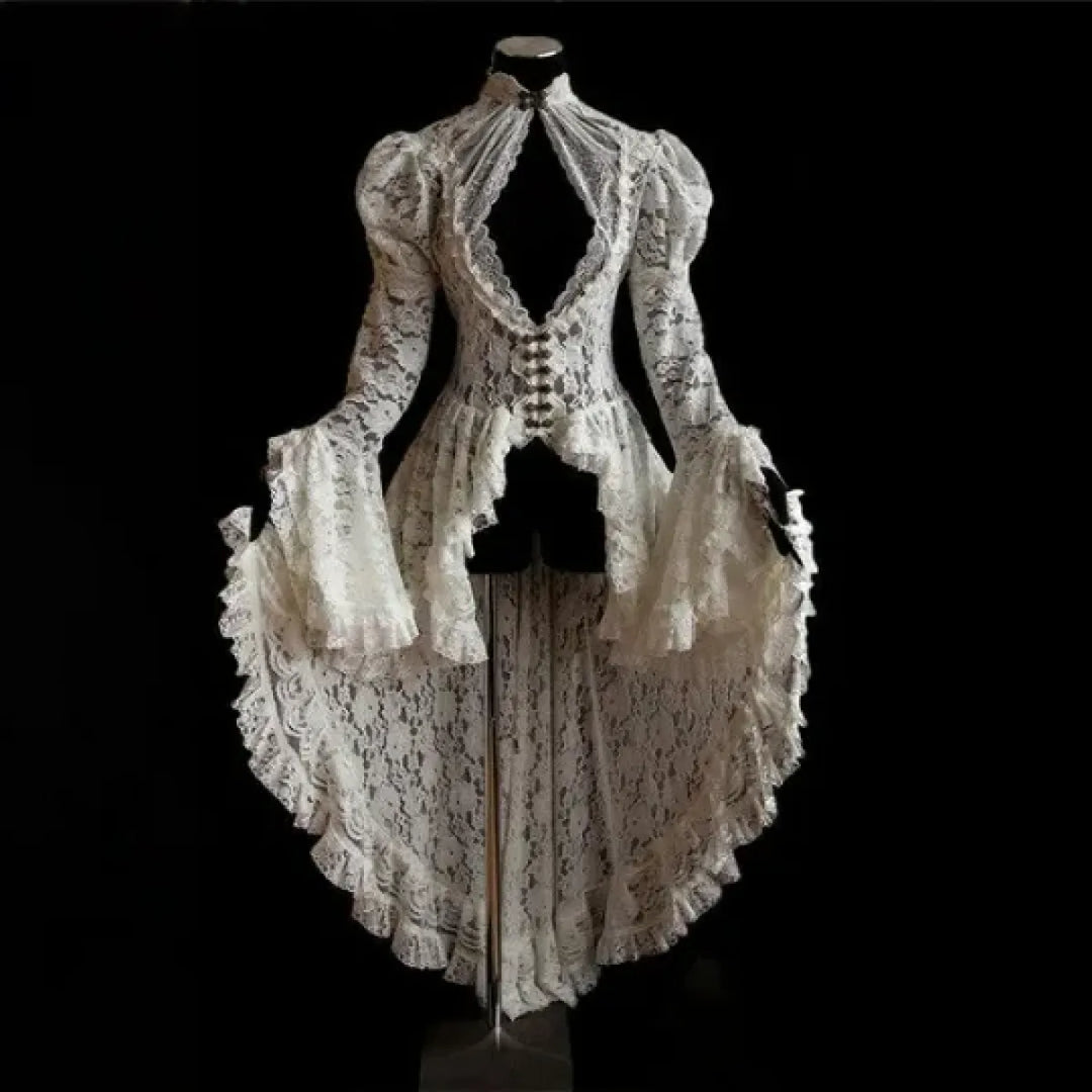 Gothic Lace Renaissance Dress – Vintage Medieval Cosplay