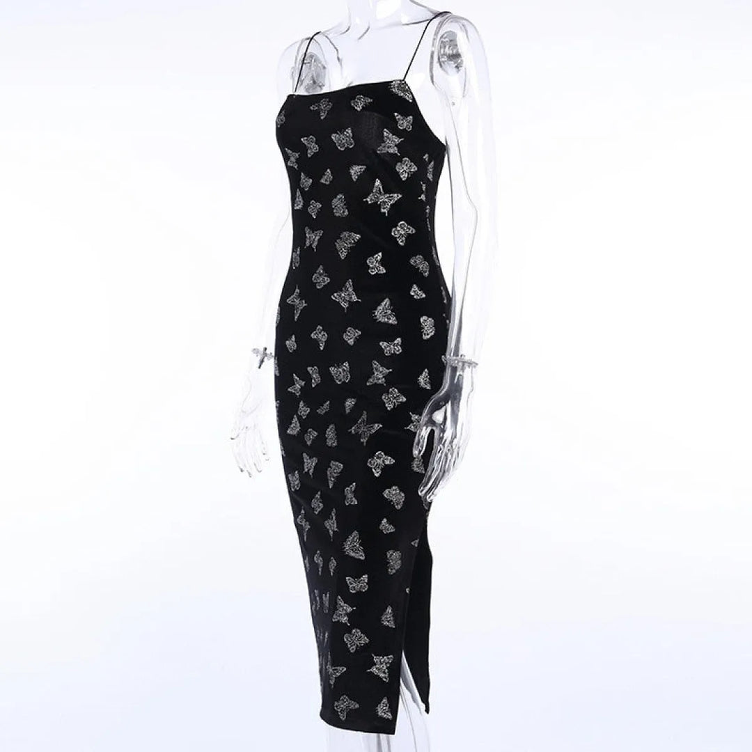 Black Gothic Lolita Midi