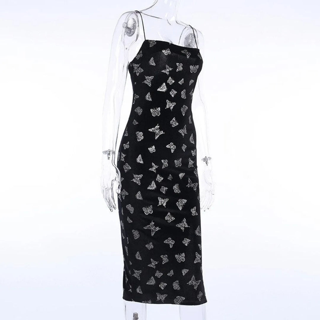Black Gothic Lolita Midi