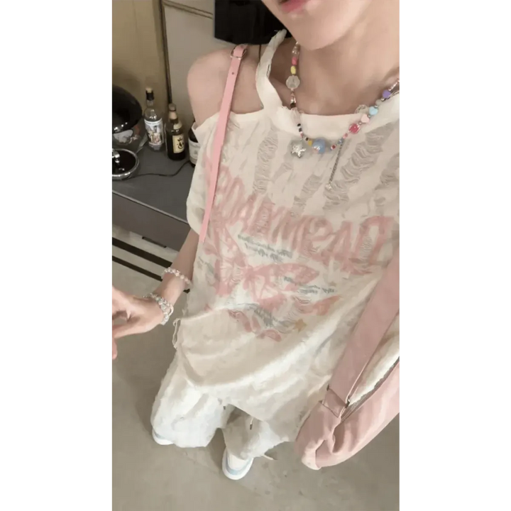 Graphic Print Y2K T-Shirt – Harajuku Vintage Aesthetic