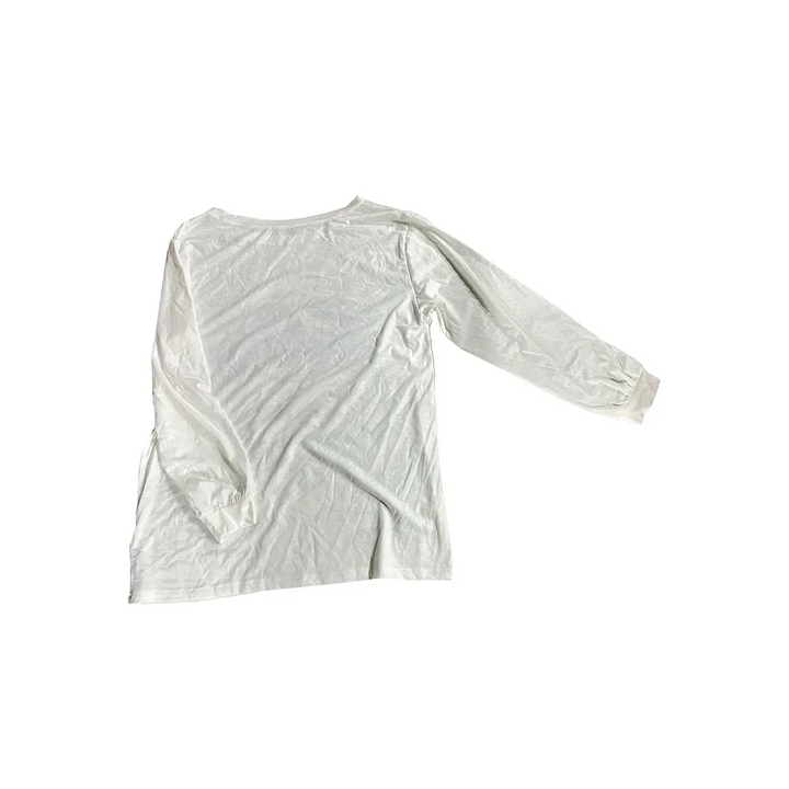 Skull Print Long Sleeve T-Shirt – Grunge Y2K Punk Pullover Top