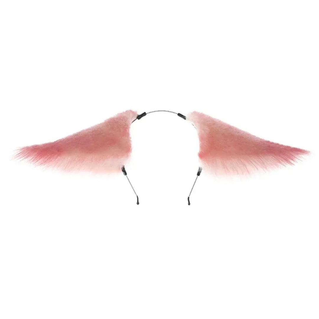 Handmade Cat Faux Fur Ears Headband - Fluffy Plush Animal Hair Hoop