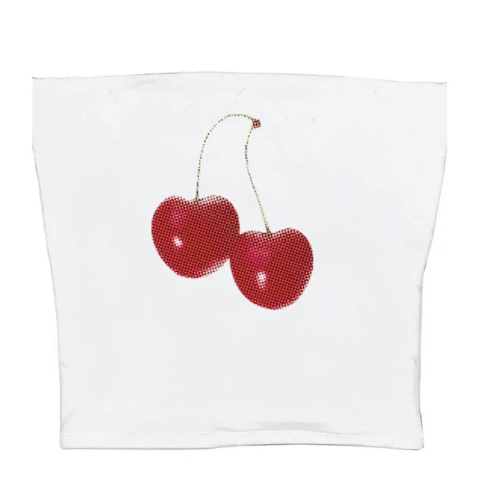 Harajuku Cherry Graphic Print T-Shirt