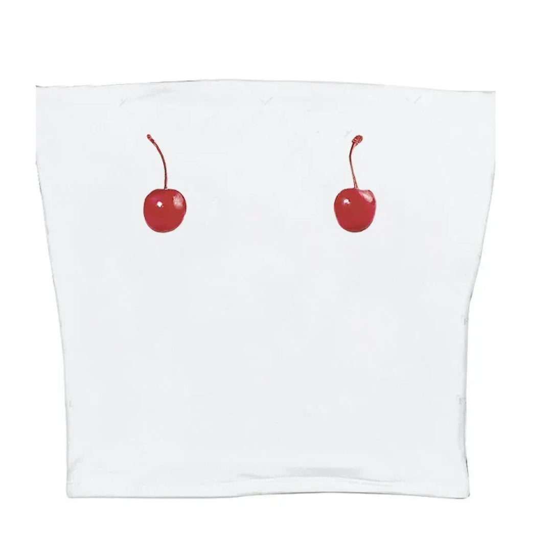 Harajuku Cherry Tee - Sleeveless Streetwear Crop