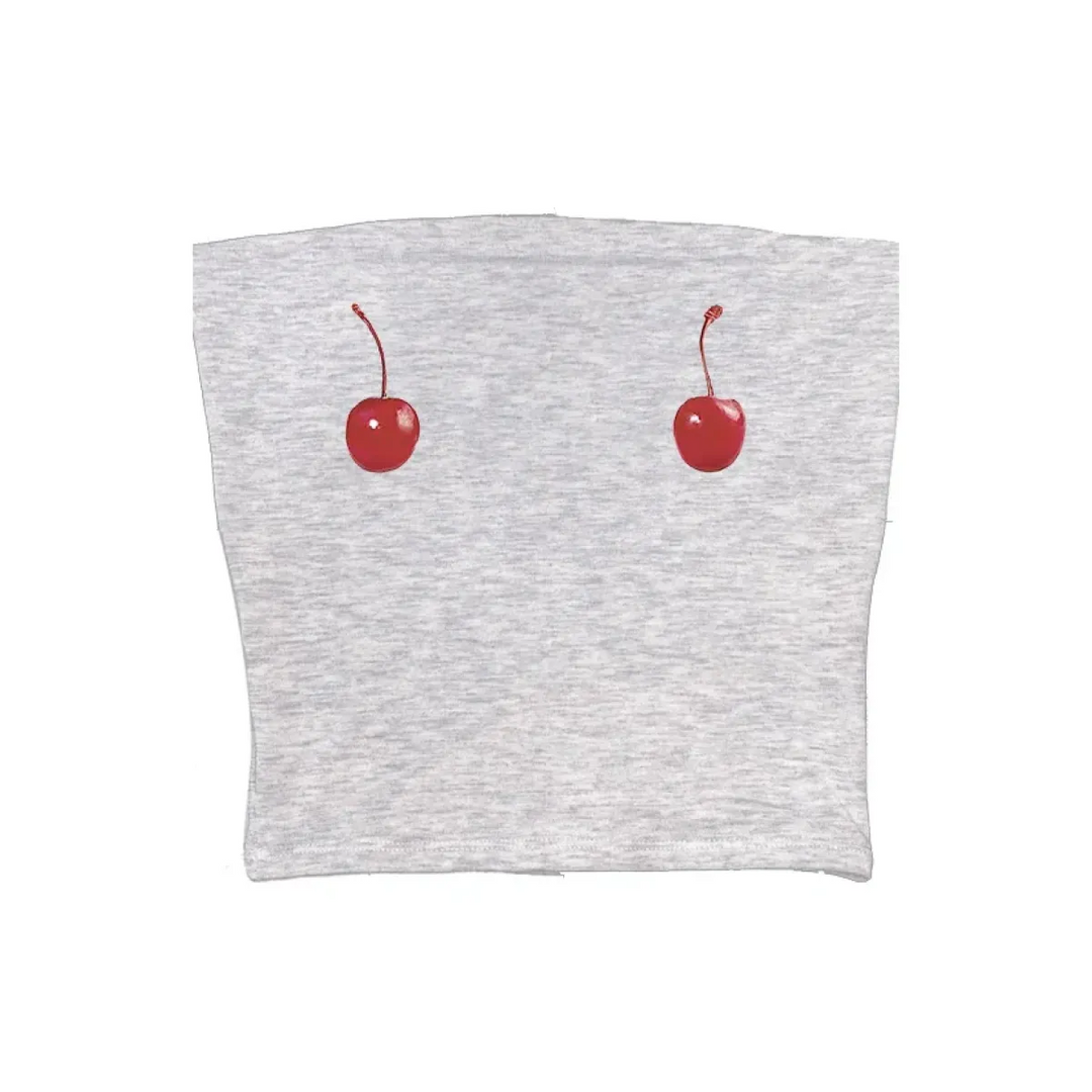 Harajuku Cherry Tee - Sleeveless Streetwear Crop