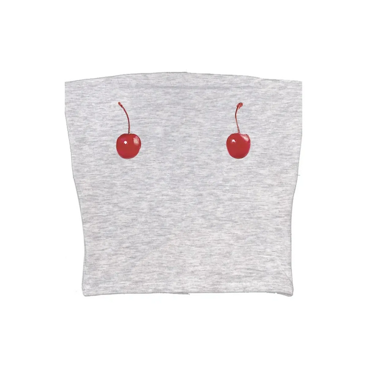 Harajuku Cherry Tee - Sleeveless Streetwear Crop