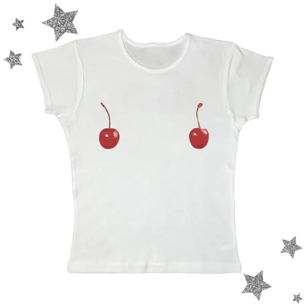 Harajuku Cherry Tee - Sleeveless Streetwear Crop