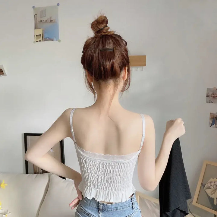 Harajuku Lace Bow Crop Top