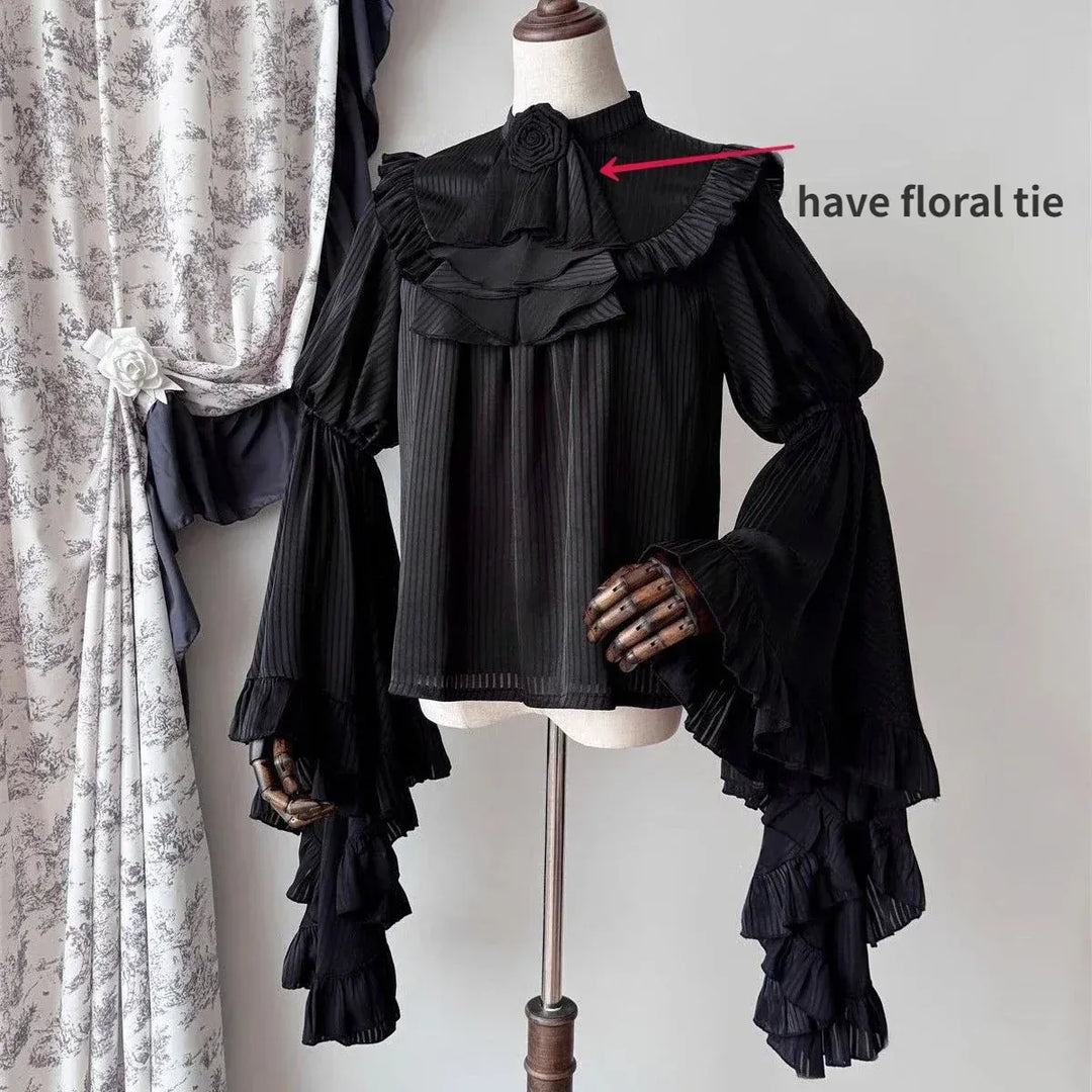 Harajuku Lolita Ruffle Sleeve Top