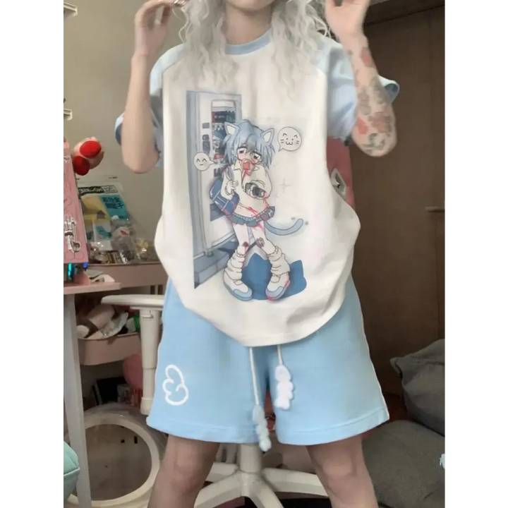Harajuku Pastel Bandage Shorts