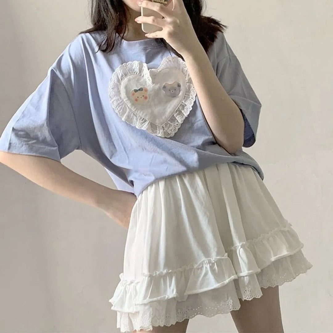 Summer Harajuku Patchwork Skirt