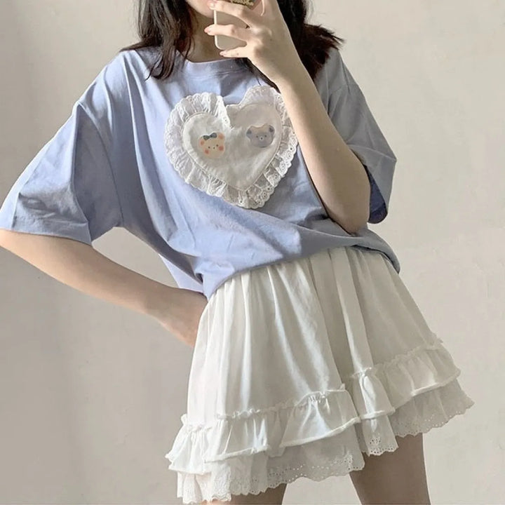 Summer Harajuku Patchwork Skirt