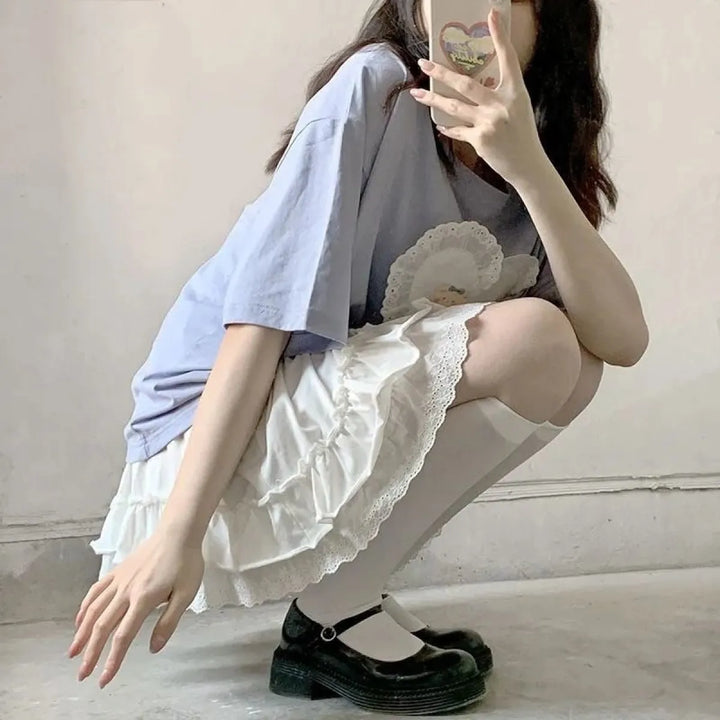 Summer Harajuku Patchwork Skirt