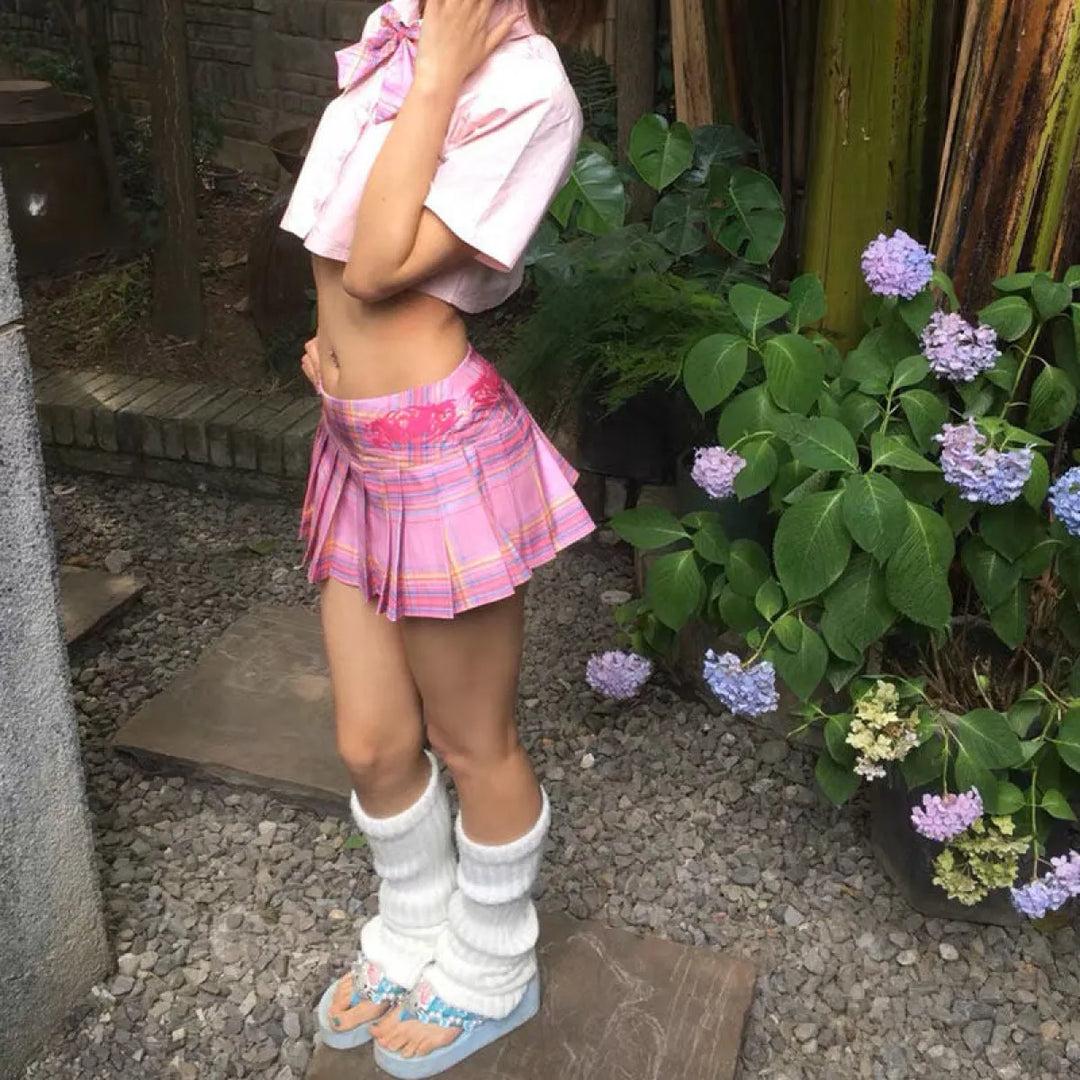 Harajuku Plaid Pleated Skirt
