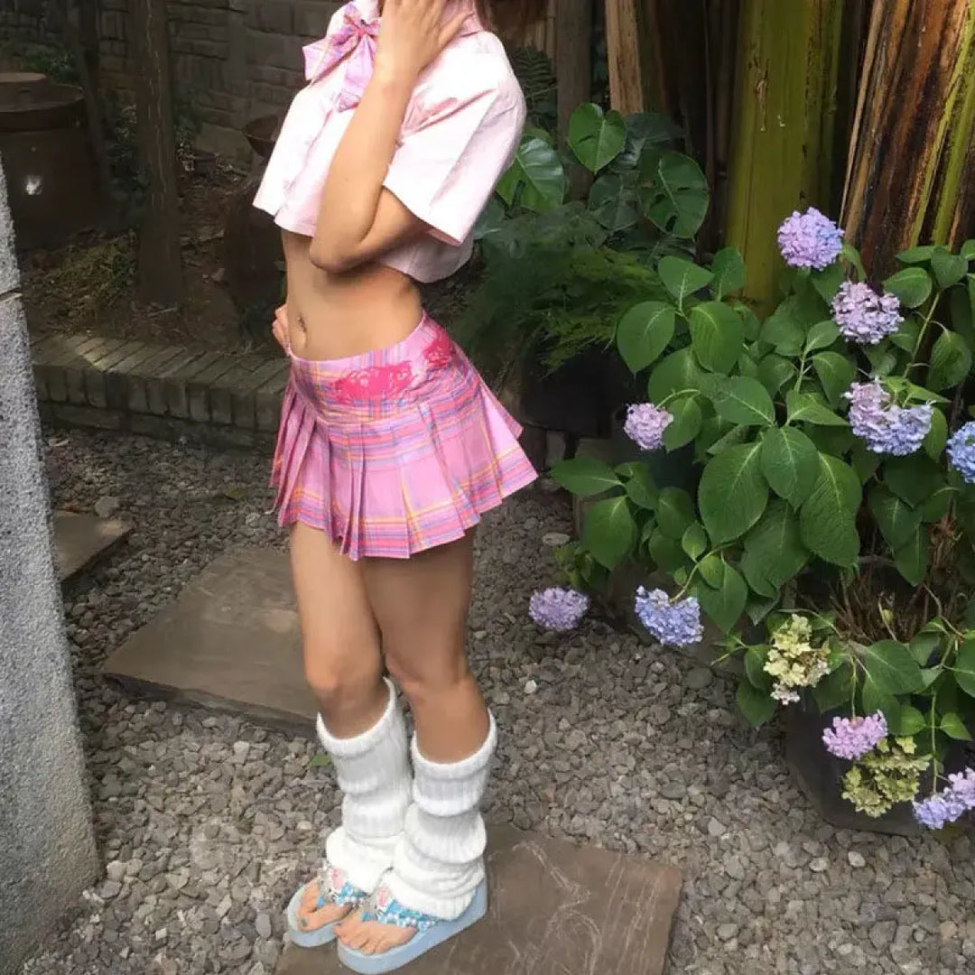 Harajuku Plaid Pleated Skirt