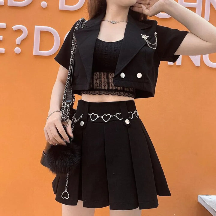 Harajuku Shirt & Skirt Set