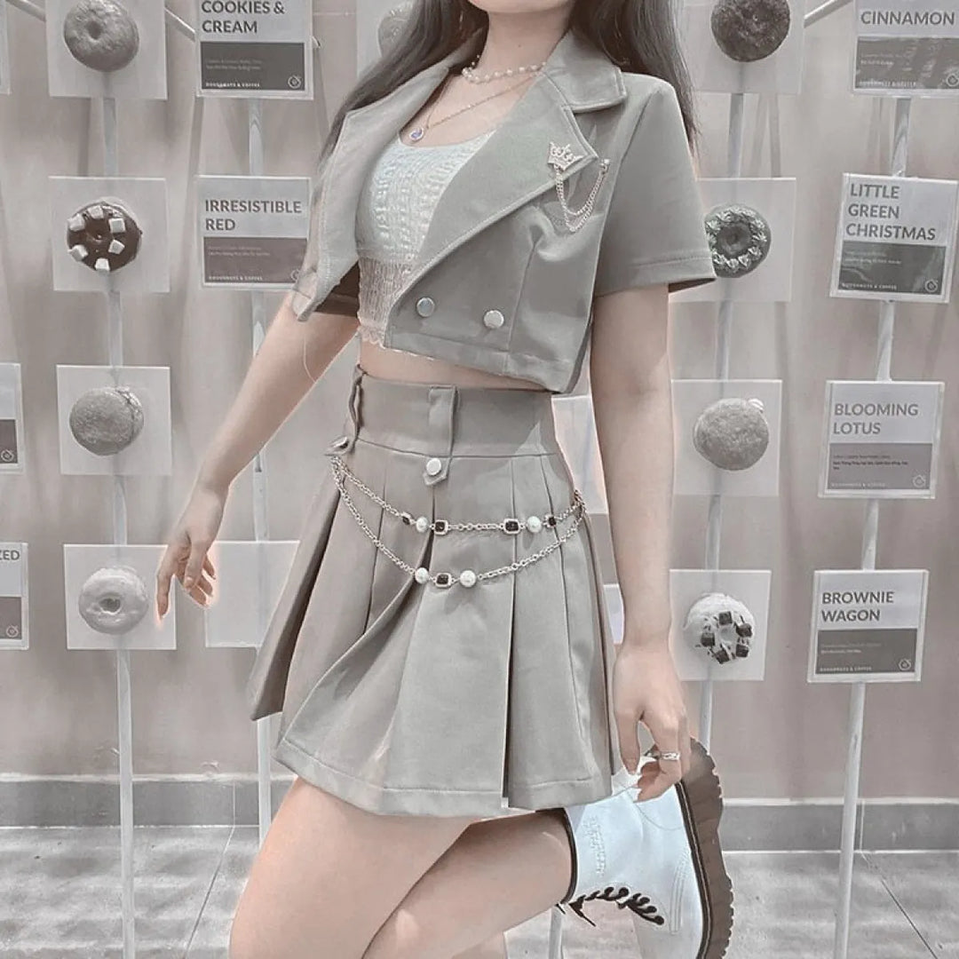 Harajuku Shirt & Skirt Set