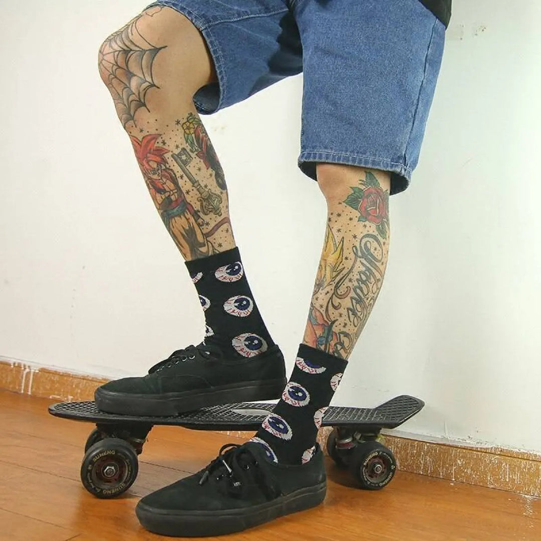 Spooky Eyeballs Harajuku Socks
