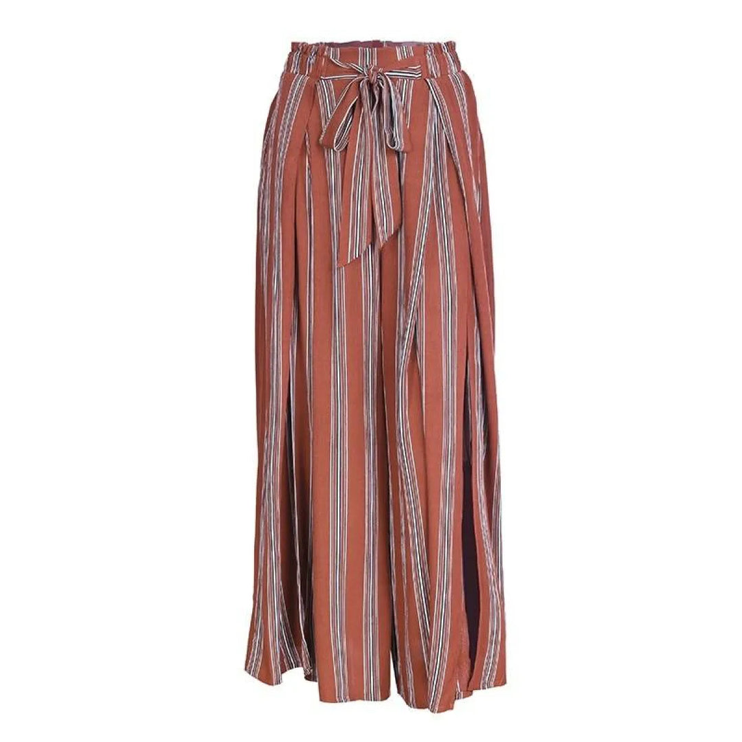 High Waist Loose Striped Pants