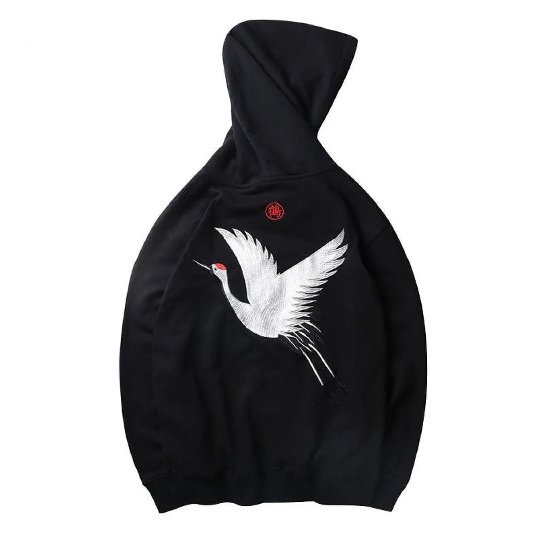 Harajuku Style Embroidered Hoodie