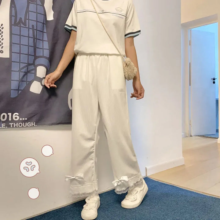 Kawaii High Waist Corduroy Lolita Pants